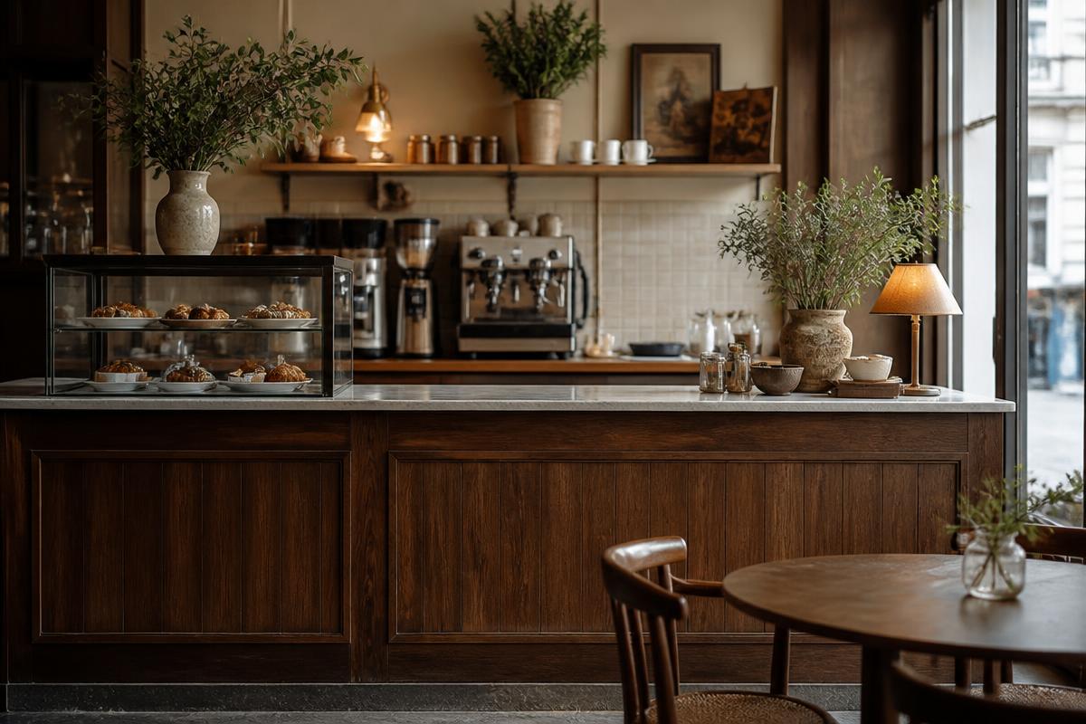 Illustrative example of a professionally photographed café counter